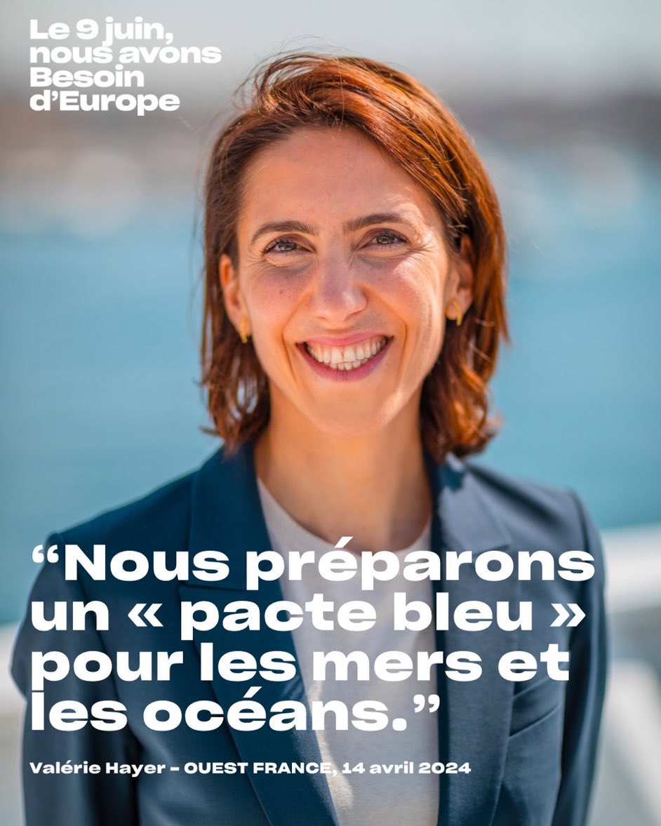 🔵Valérie Hayer, candidate de la majorité présidentielle aux élections européennes, à Ouest France 🔹Nous préparons un pacte bleu pour les mers et les océans qui viendra compléter le pacte vert européen. 🔹Nous y intègrerons des éléments liés à la protection de nos pêcheurs et…