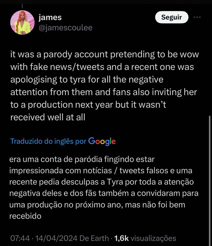 A pessoa por trás do perfil paródia da WOW+ que ficava postando fakenews de #DragRace se pronunciou pelo possível motivo da queda da conta.