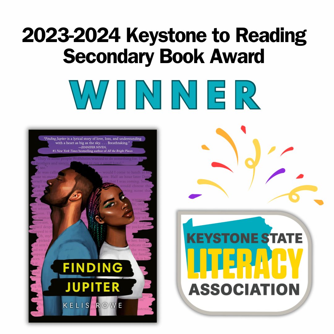 TheeKelisRowe's tweet image. Finding Jupiter is the 2023-2024 Keystone to Reading Book Award WINNER in the High School Category. Pennsylvania students read nominated books and voted. As an author, there is no greater confirmation than when the prize comes from your audience. 🥹 GRATITUDE! 🙏🏾 #findingjupiter