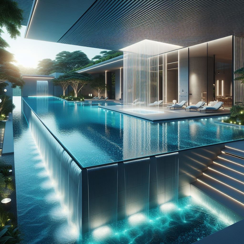 MagicalLovelyAI's tweet photo. QT with your pool art

Modern futuristic pool design with a glass-bottomed section, and a waterfall feature.

#AIart #DALLE3 #dalle3art #ذكاء_اصطناعي https://t.co/kU4xOZG4vD