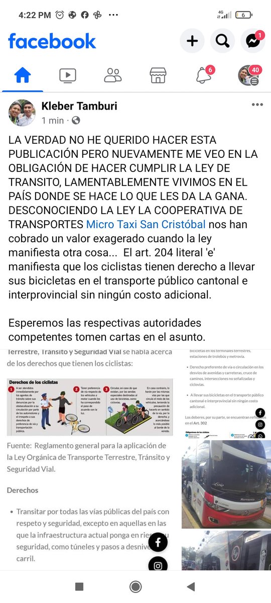 Lamentable que la Cooperativa Micro Taxi San Cristobal se pase la ley por el forro. Atender <a href="/FedeCiclismoEcu/">Federación Ecuatoriana de Ciclismo</a> <a href="/DeporteEc/">Viceministerio del Deporte 🇪🇨</a> <a href="/almeida_ernesto/">Ernesto Almeida</a> <a href="/Mauricio10zu/">MAURICIO ZÚÑIGA</a> <a href="/AVAstudillo/">Alberto Astudillo B.</a> <a href="/PatricioJDiaz/">Patricio Javier Díaz</a>