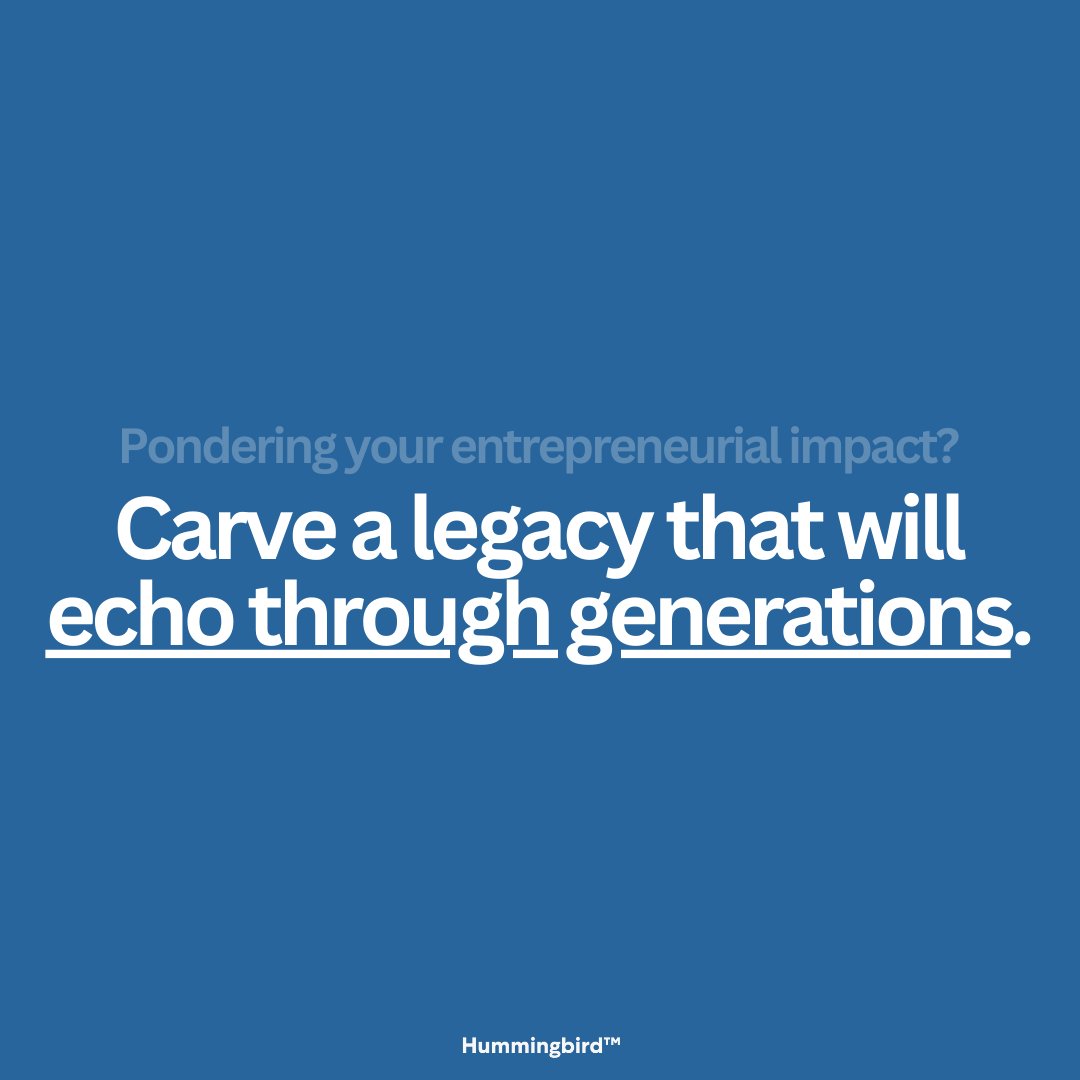 HummingbirdMeta's tweet image. Beyond profit margins and market share, we have the chance to leave behind something that extends beyond us - our actions can empower future leaders.  If we can leave only one legacy, why not an empowered youth, poised to change the world?

#youngentrepreneurs #changemakers