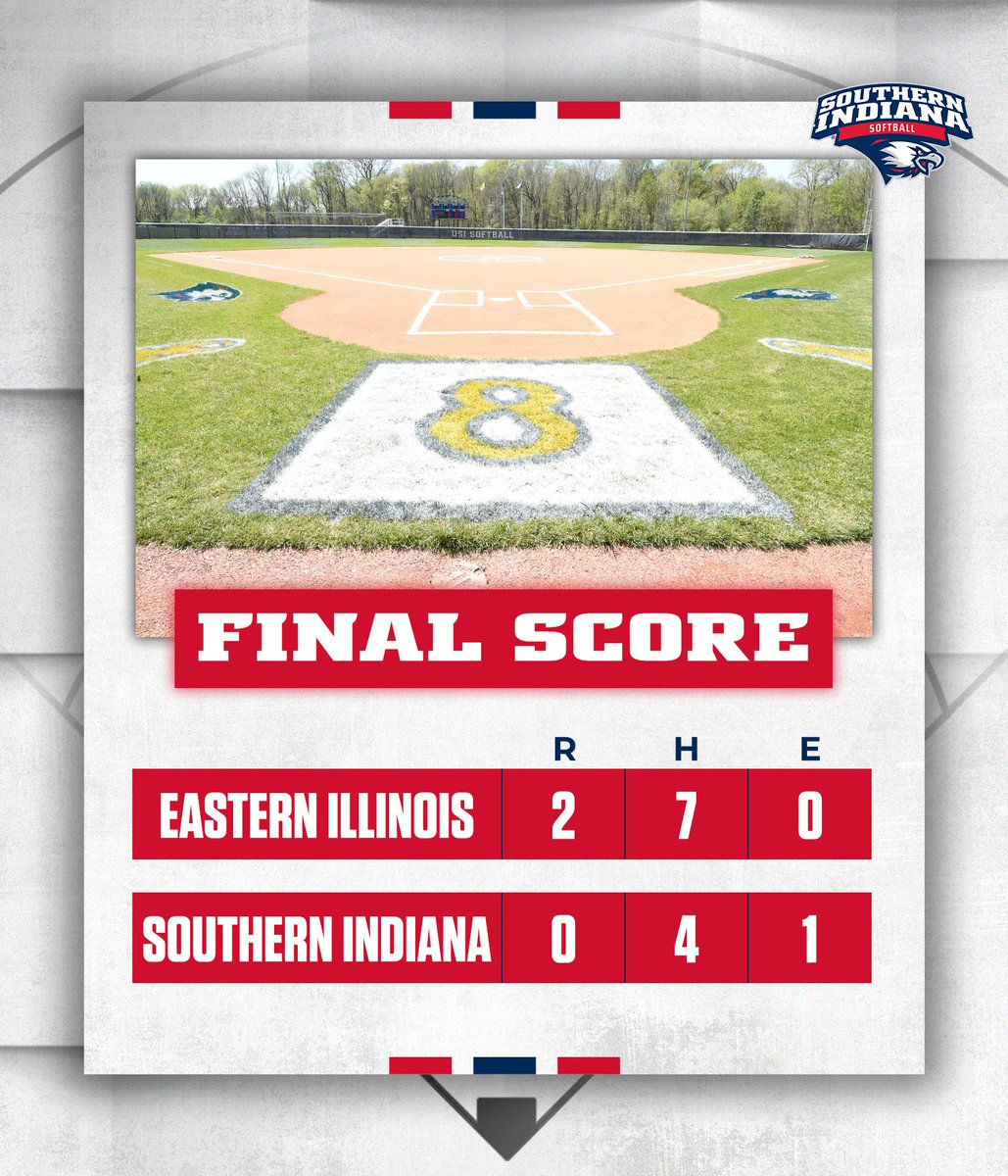 @USISOFTBALL 🥎🦅 FINAL Not the result @USISOFTBALL was hoping for. However, it was a memorable day at USI Softball Field, welcoming back alumni and honoring the late alumna Courtney Schoolcraft. USI and EIU play again in a Noon doubleheader tomorrow. #GoUSIEagles #OVCit