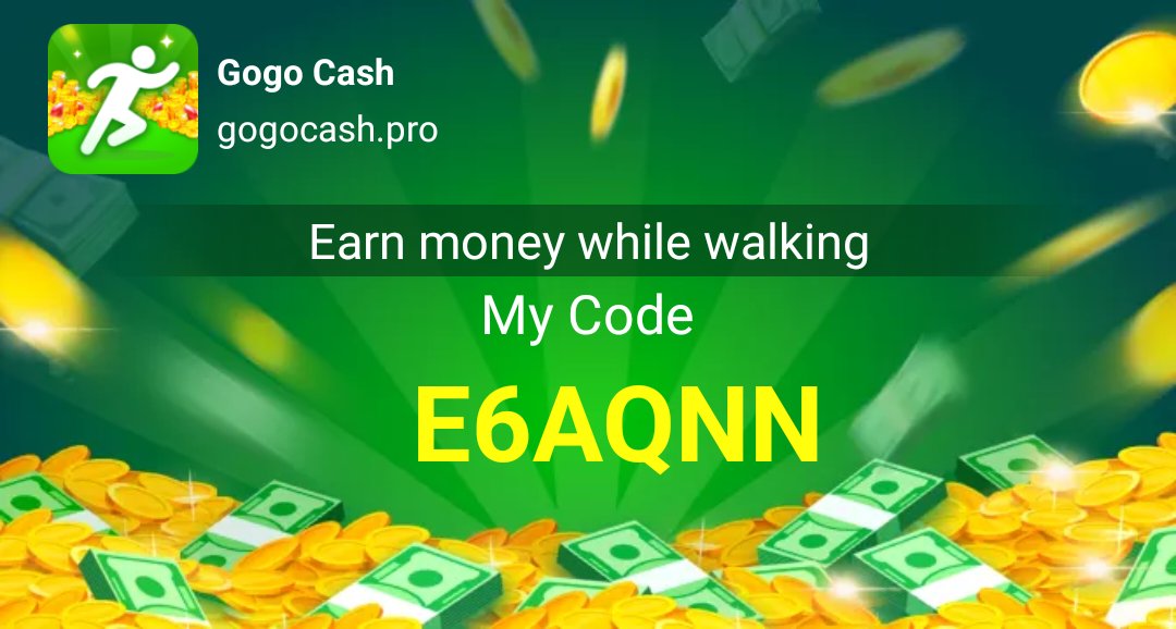 maxedok's tweet photo. Earn $100 a day while walking! Install 👉Gogo Cash👈 to get💰💰💰! Input my code to get bonus: 😊E6AQNN😊"
https://t.co/ltxVyn1nVH https://t.co/ZJ7faOioyb