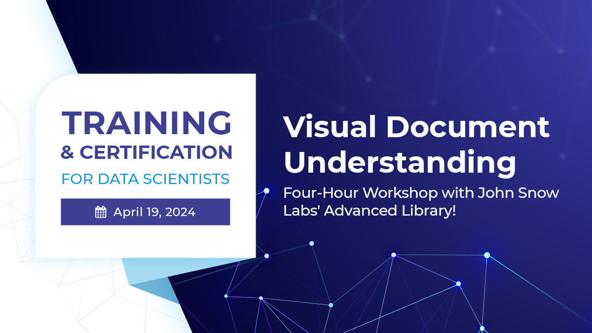 Don’t miss the #Visual Document Understanding for #DataScientists live certification training on April 19, 2024! 🔗 Secure your spot by registering at hubs.li/Q02s9hwg0