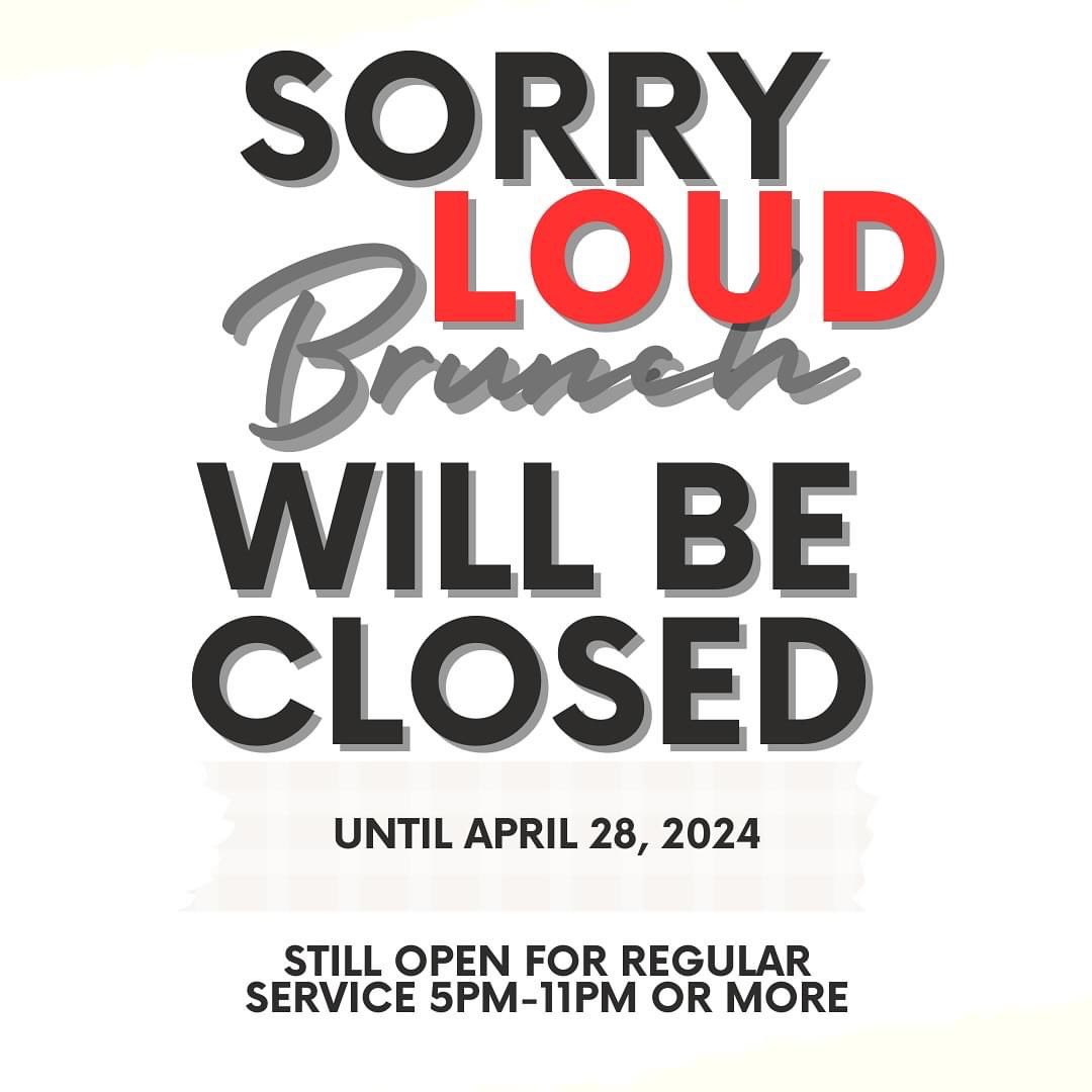 Attention all Loud #Brunch fans!
We will be closed for training until April 28, 2024. However, we are happy to announce that we will be open today for regular service from 5pm-11pm. Come join us for some delicious food &amp; great vibes!🍴
#OakBluffs #MarthasVineyard #DineIn #TakeOut