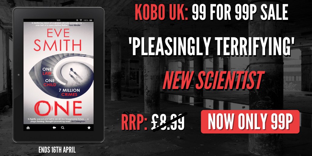 OrendaBooks's tweet photo. KOBO DEAL ALERTπ₯
@evecsmith's breathlessly tense, prescient, powerful, emotive #ClimateEmergency #thriller #ONE is just #99p for a LIMITED TIME!
One child
One law
Seven million crimes...
π²https://t.co/fLHzwhglIU
#ImportantBooks #BooksWorthReading #BookTwitter https://t.co/cxswwIWEBH