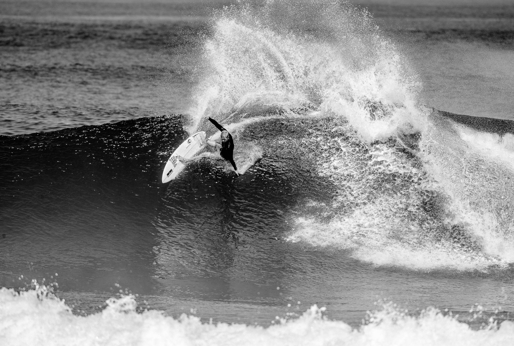 John John Florence, mid-sear at Rocky Point. Photograph by Grant Ellis.