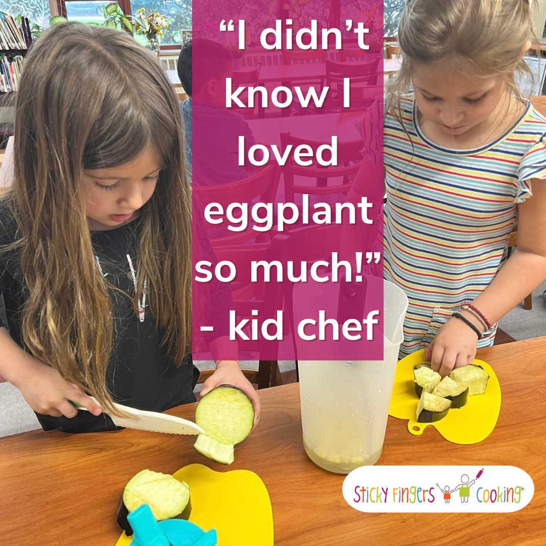 “I didn’t know I loved eggplant so much!” - kid chef So many skeptical kids last week BUT great feedback about our RECIPE OF THE WEEK: Crispy #Japanese #Eggplant 'Katsu' #Curry + Steamed Sesame Rice + Iced #Ginger Tea! #KidsCooking #KidChefs #Recipe #JapaneseRecipe #Katsu