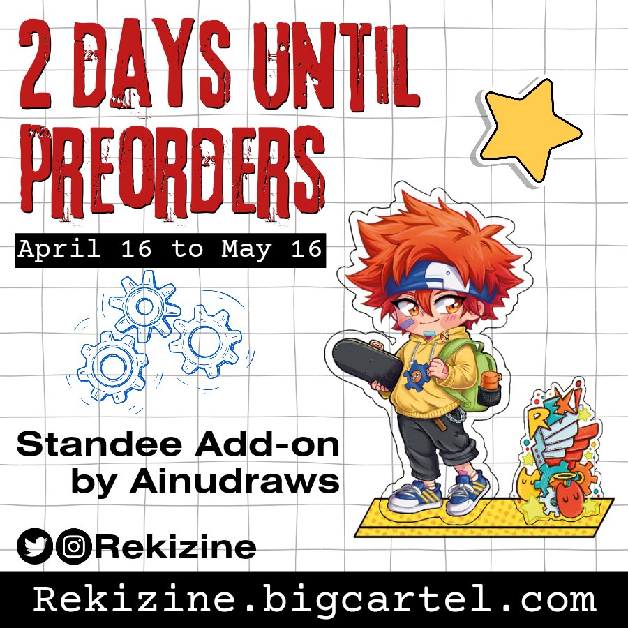 ⭐️ 2 DAYS ⭐️ We're getting very close to our preorders opening! In just 2 days, you'll find this adorable double standee add-on by @ainudraws, eligible for any physical order! 💥