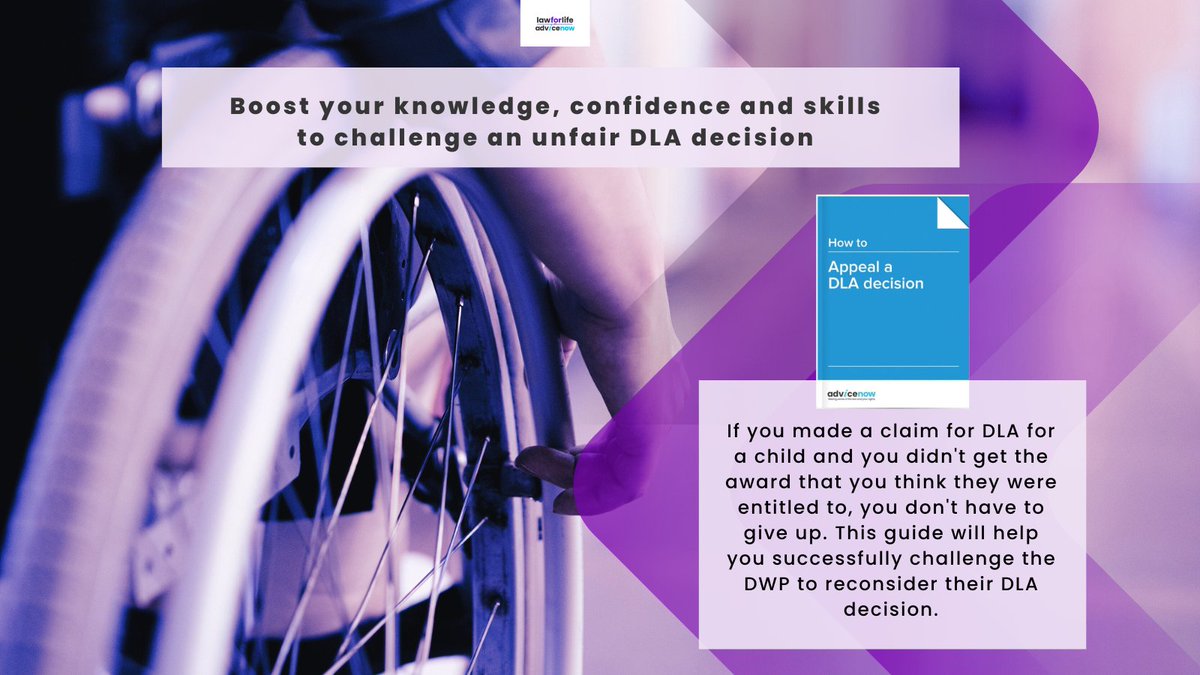 If the #DWP have made the wrong decision about your child’s claim for #DisabilityLivingAllowance, our guide will help you successfully challenge it ↘️ shorturl.at/kDV28. 90% of people who used our guides or tools had their #Benefits decisions changed in their favour.