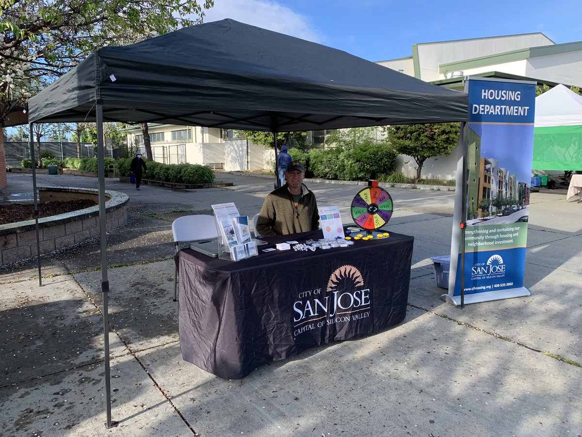 We’re at the Alum Rock Village Farmers market at James Lick High School. Come by and learn about the services Housing has to offer! #sanjose #sjhousing #housing