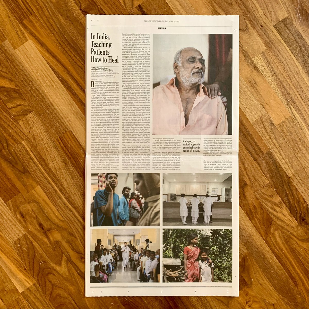 Sunday #NYT today! The universal power of #caregiving goes to print. 📰 We’re thrilled to see our work with @SJICSR come to life in the @nytimes Sunday print edition. If you missed it in print, read the full @nytopinion story here: ow.ly/GbP850Rfl3x