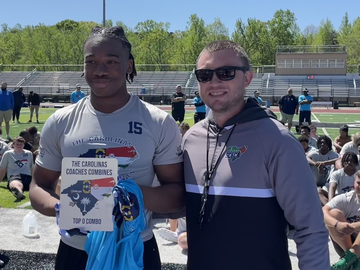 Great day at the Shrine Bowl/North South camp yesterday! Won TE/H-back MVP 💯 @DennisCurrence @Coach_VanHorn @FootballSPHS @southpointeFBSC @PrepRedzoneSC