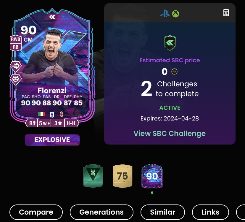 🚨6pm Content: - Daily Login Refresh - Position Pack Objective - Flashback Florenzi (85 and 87 Squad)