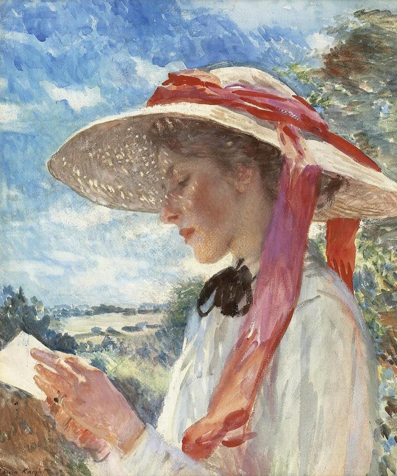 Laura Knight 1877-1970 A Girl Reading