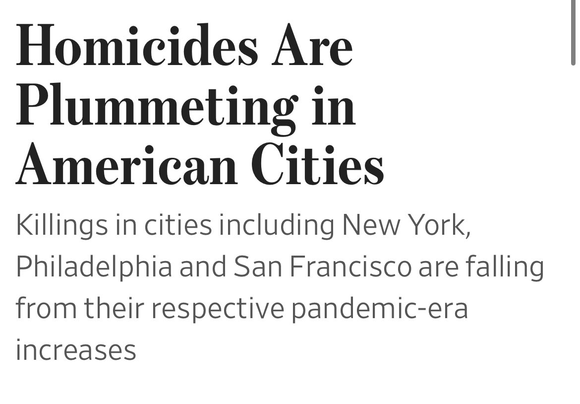 Homicides continue to **Plummet** nationwide. It’s no accident. A thread🧵: