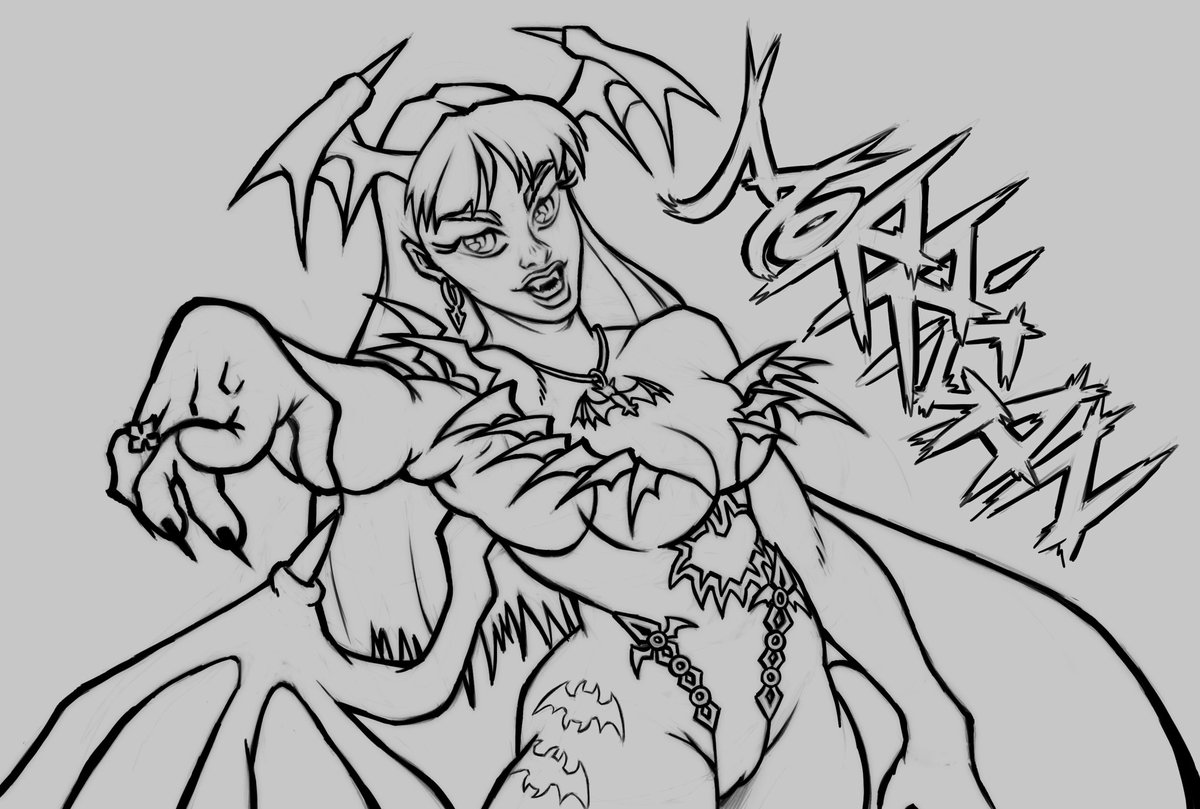 kauan_klz's tweet photo. Morrigan Wip #Darkstalkers #capom https://t.co/3tqcrBgCie