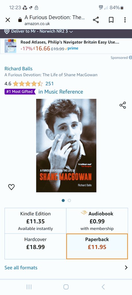 A Furious Devotion is #1 Most Gifted in Music Reference on Amazon ❤️ Brilliant to see so many copies being gifted to fans of Shane and The Pogues. Thanks to everyone who has purchased the new updated paperback edition! #shanemacgowan #thepogues #biography #books