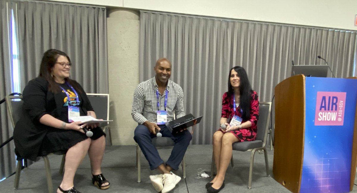 Excited to share insights from the #ASUGSVAirShow panel on AI & Digital Equity with Carrie Swalls, @Rdene915 , & @k_shelton . Emphasizing  #techquity, 'merging ed tech with culturally responsive teaching' (Ken's definition is more nuanced ).  #LACOEAI #AirShow  #LACOEEdTech
