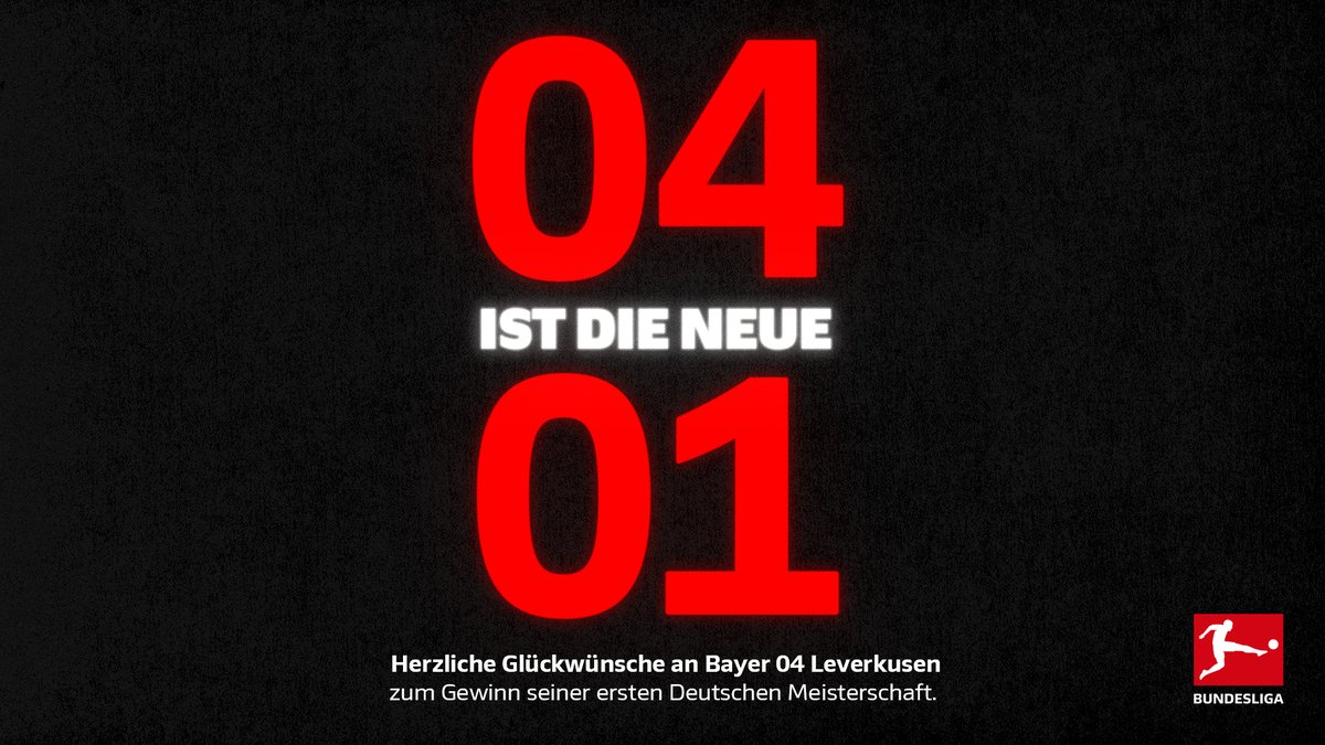 .@bayer04fussball ist Deutscher Meister 2023/24! 🏆 Herzlichen Glückwunsch zum Titelgewinn! 👏