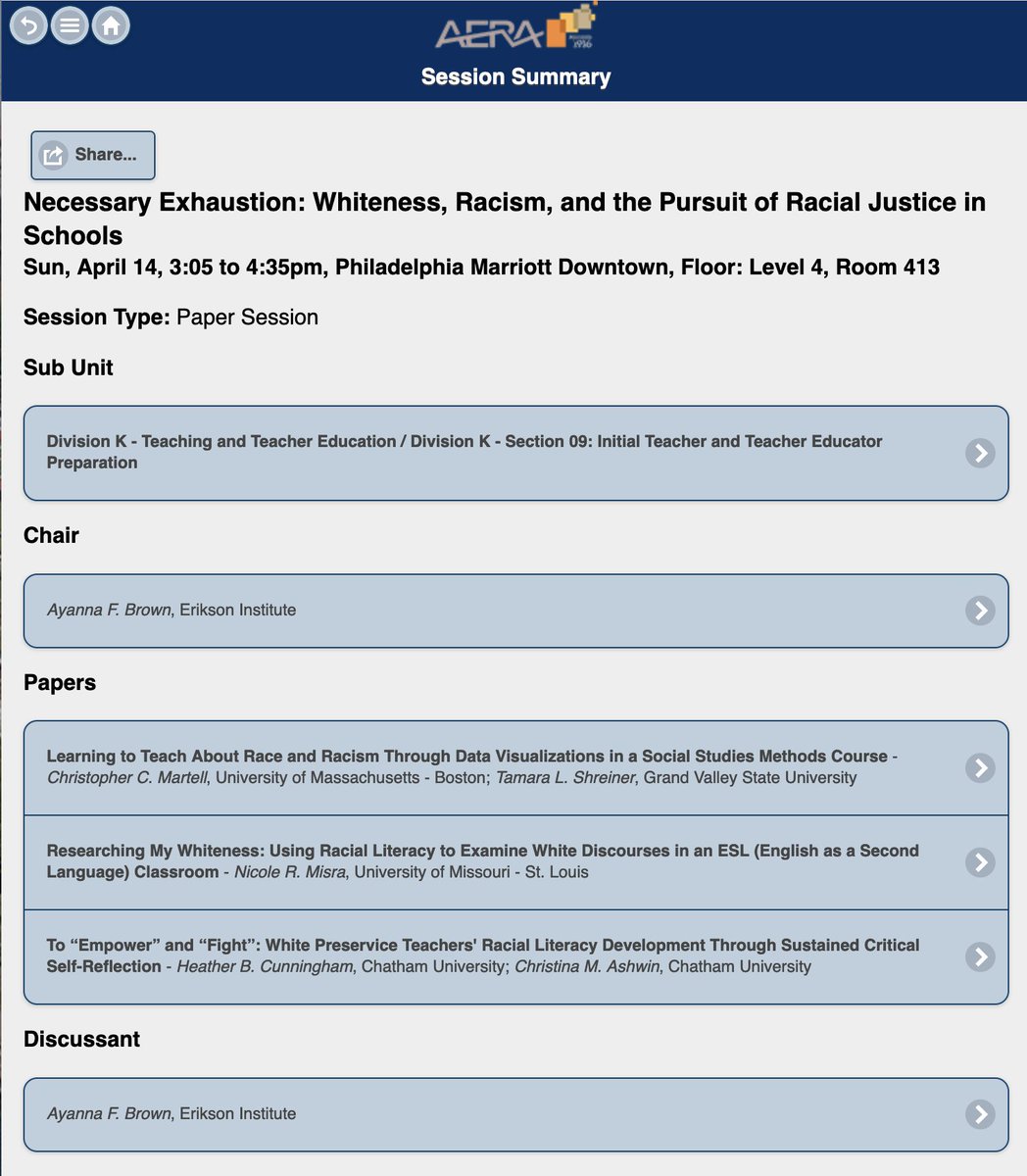Are you still at #AERA24? Come join our @AERADivisionK session on Whiteness, Racism, and Racial Justice in teacher education. @tammy_shreiner and I will present our research on preparing teachers to use data visualizations for anti-racism. Mariott Level 4 Room 413 at 3:05 today.
