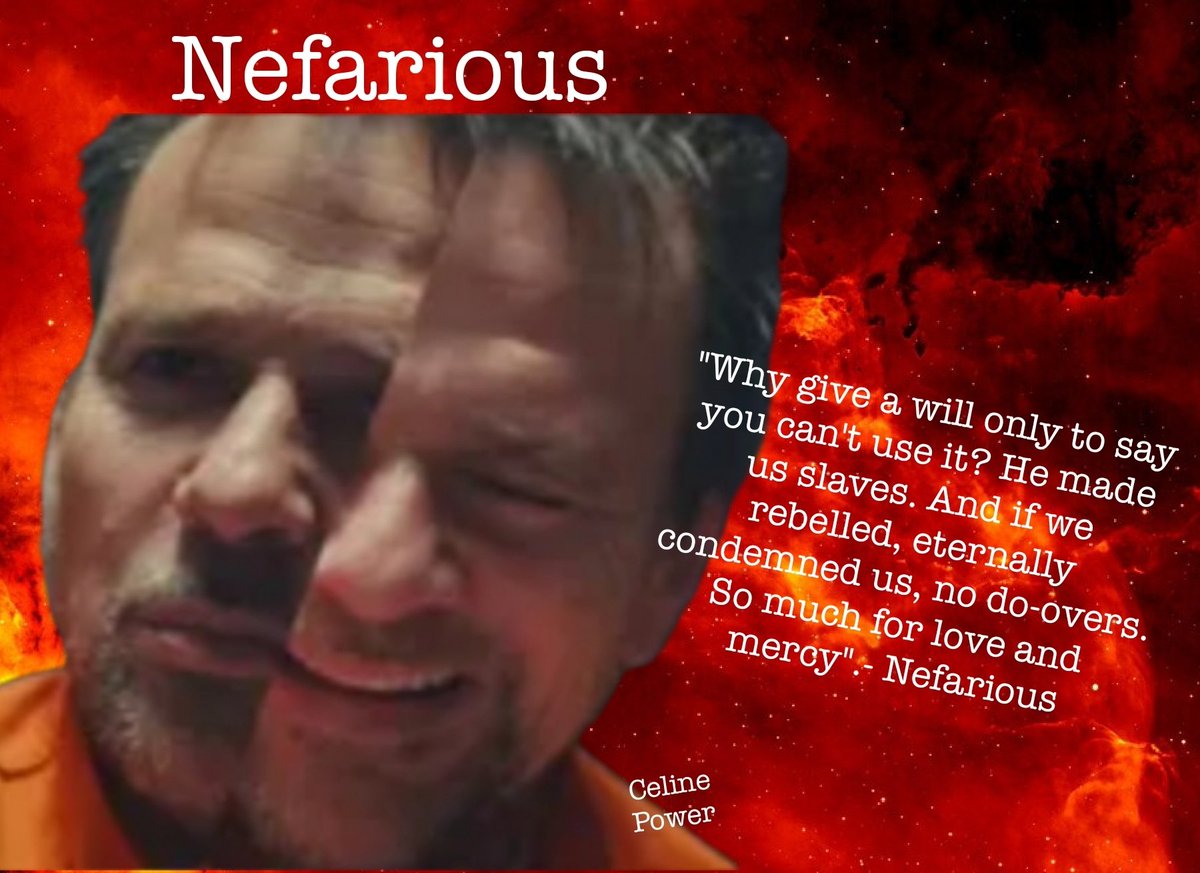 'Why give a will only to say you can't use it? He made us slaves. And if we rebelled, eternally condemned us, no do-overs. So much for love and mercy'.- Nefarious @seanflanery #spfappreciationgroup #arts #edits #quotes #husband #father #writer #actor #director #author #professor