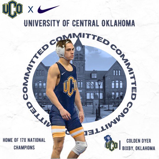 Bixby_Wrestling's tweet photo. Congratulations to Spartan senior Colden Dyer on your commitment to study and wrestle at the University of Central Oklahoma! 👏

#BixbyBuilt 🔴🔵 https://t.co/lTUgvv9oFS