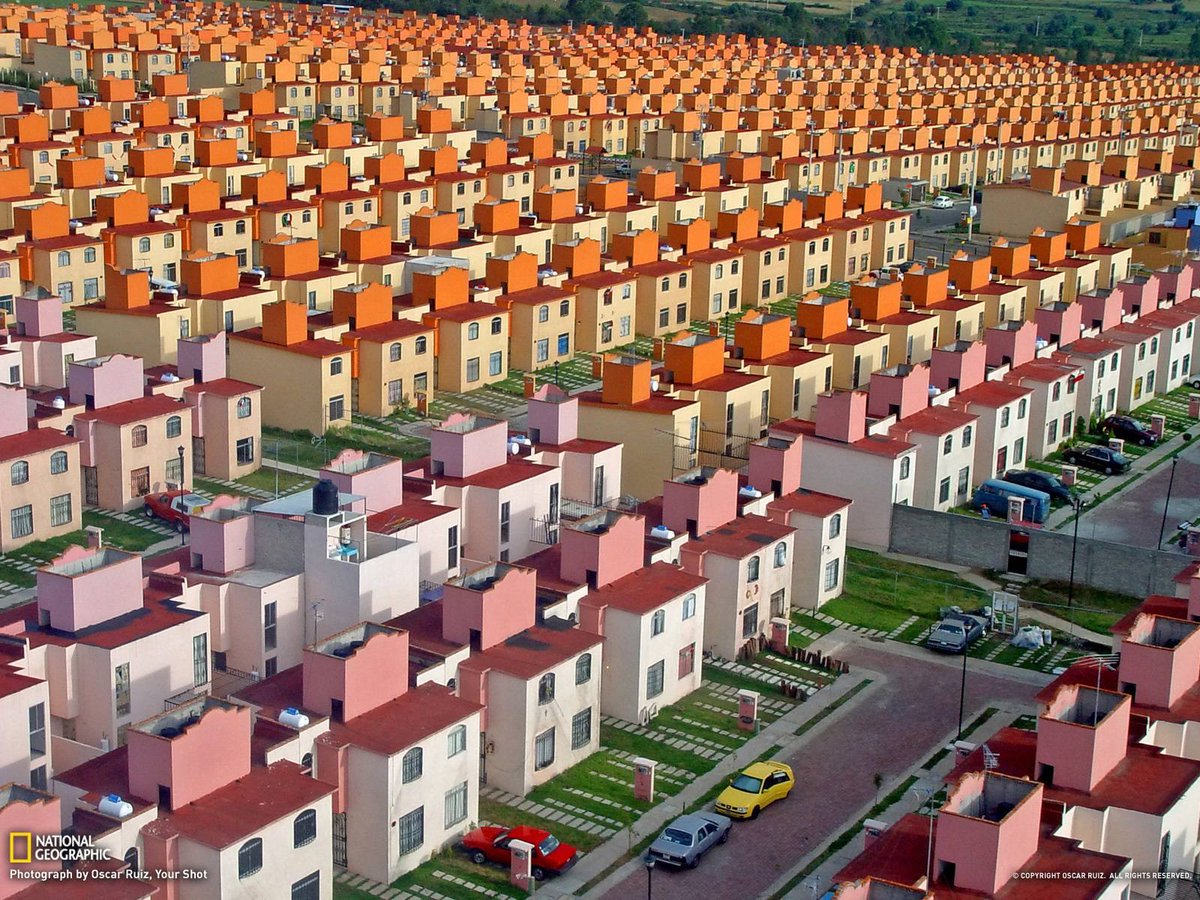 16. An aerial shot taken by Oscar Ruiz of a housing development in Mexico City