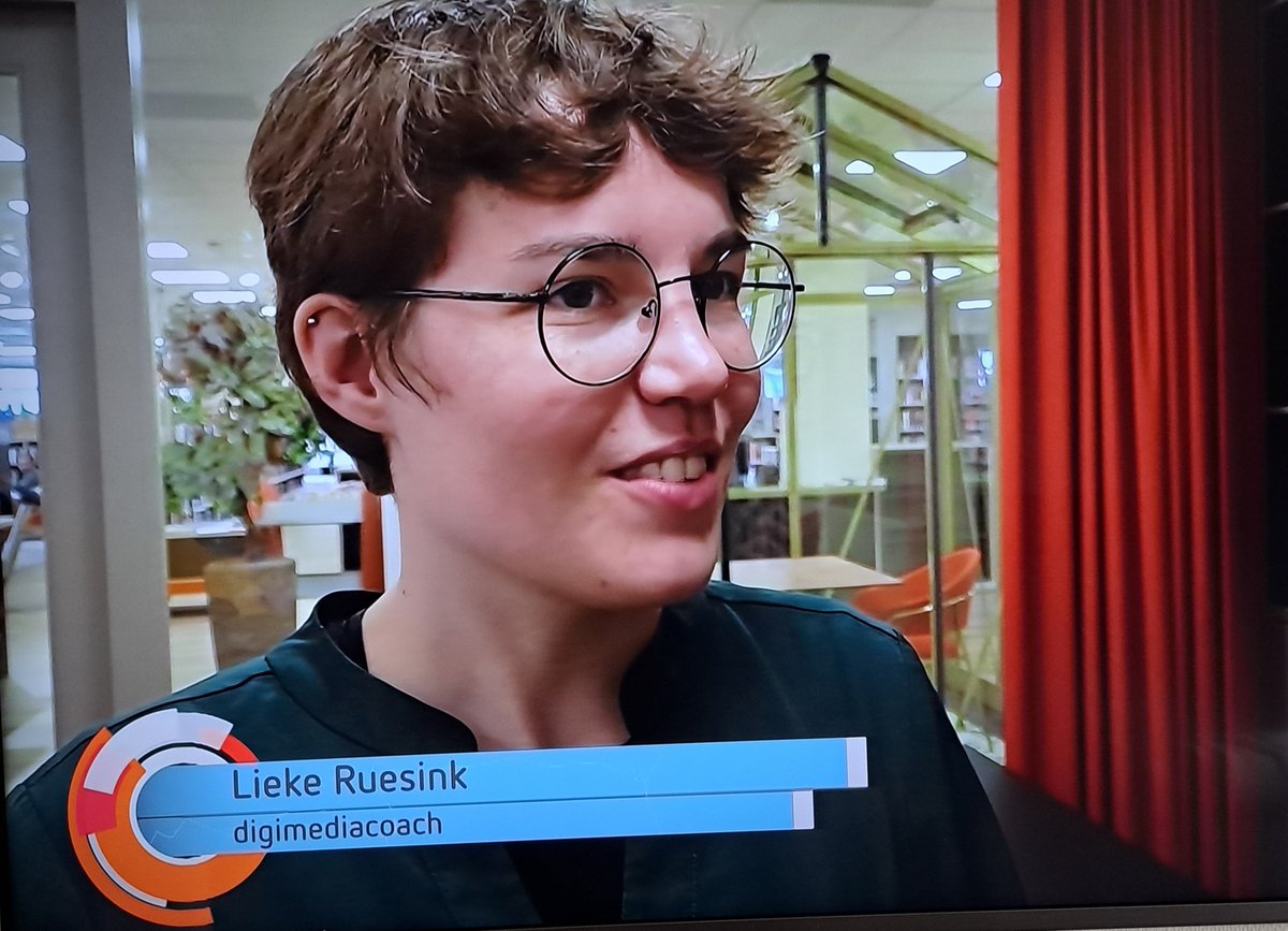 WimRuesink's tweet photo. Nichtje Lieke Ruesink op Omroep Gelderland over de voordelen en gevaren van Kunstmatige Intelligentie.  Bibliotheek zorgt voor 'digitaal fitte' burgers https://t.co/02qtS029QM #omroepgelderland https://t.co/KPCPDkoZae
