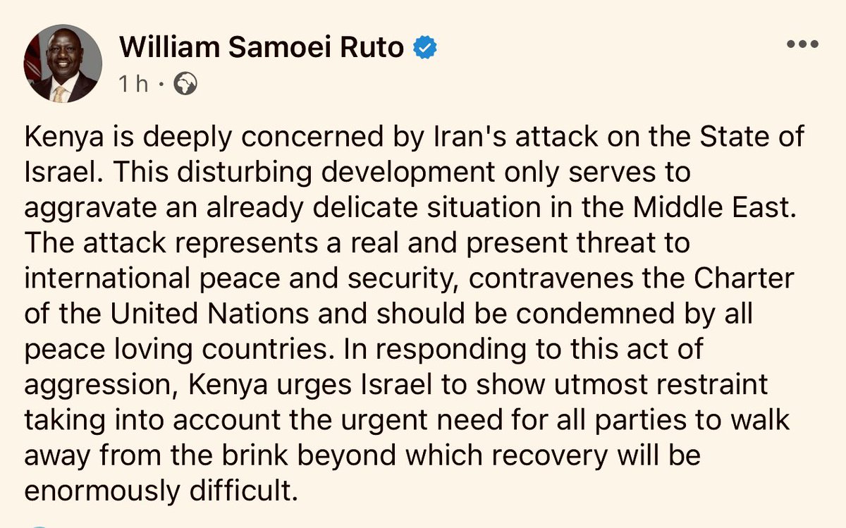 I have been waiting for this statement the whole day, and now that it has come, let me give my take. I feel like the first part of the statement ignores the circumstances that prompted Iran to attack Israel, that is the air strike on Iran’s consulate in Damascus, which killed…