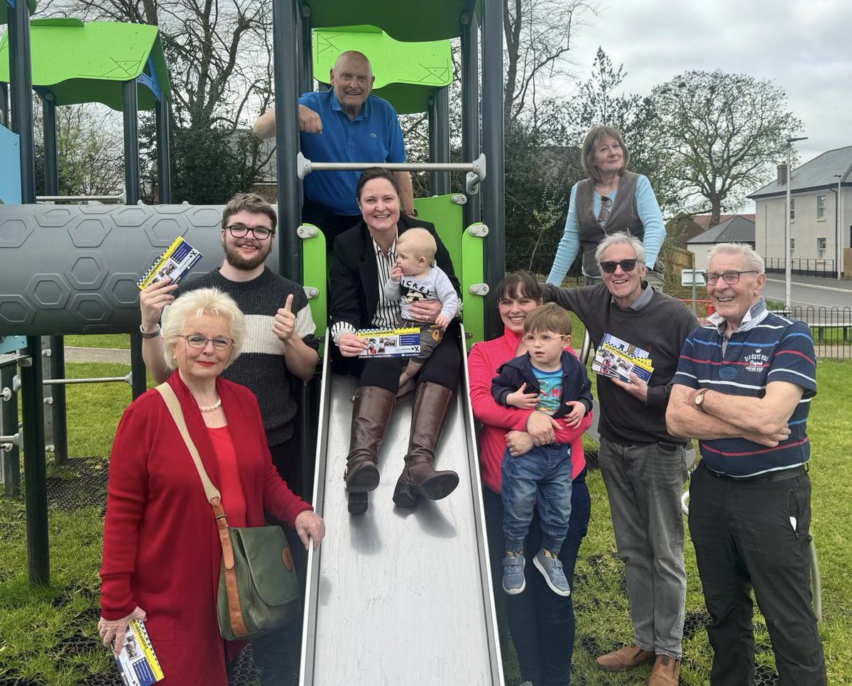 When you’re left holding the baby and it’s only downhill from here…Anymore? Fun and warm day in Tiverton speaking on the doorsteps #Devon #FeelSafe #Friendly