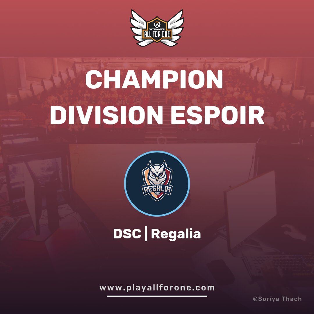 Après un parcours sans faute dans cette Finale, les DSC | Regalia remporte le titre de champion division Espoir #OAFO7 

Félicitations à eux, et à leurs adversaires qui nous ont servi un beau match!

On vous rappelle aussi que le code Espoir15 est toujours actif jusqu'à 23h59 👀