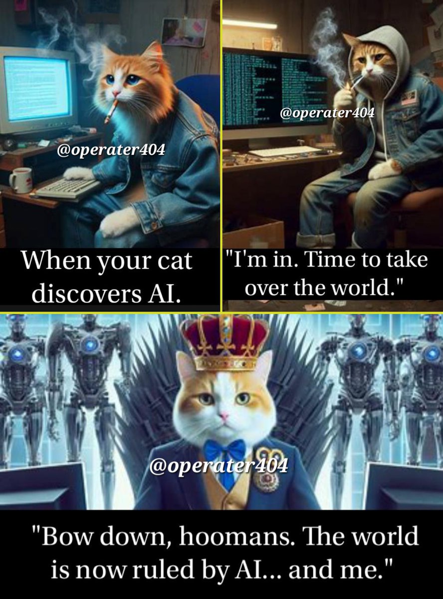 The Cat Meme King and A.I are friends.