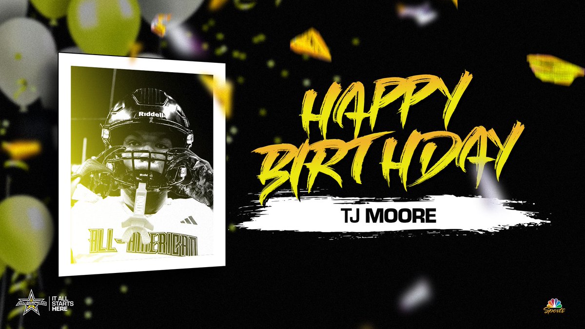 Happy Birthday @tjmoore305 🎂 #ALLIN 🐅 #AllAmericanBowl 🇺🇸