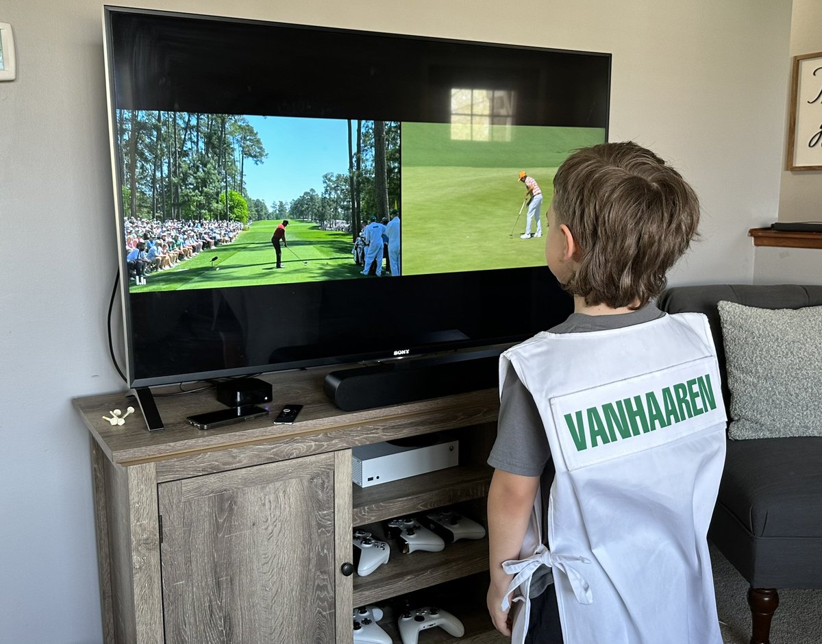 I’m fully ready for Sunday at @TheMasters now. So is my son 😂