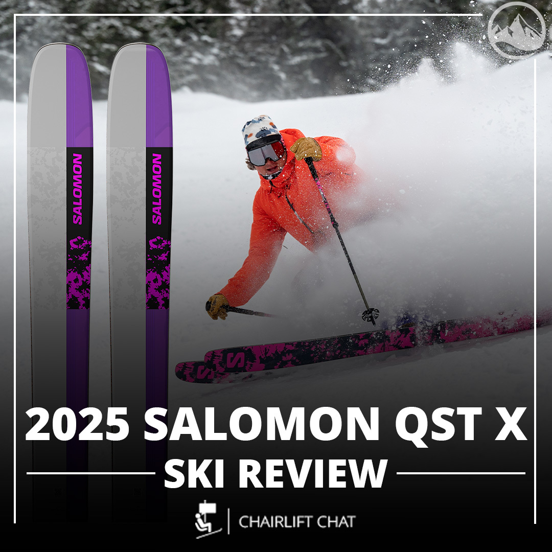 Here's our deep dive review into the new 2025 @salomonfreeski QST X! Enjoy! skiessentials.com/Chairlift-Chat… #GearForSkiersBySkiers
