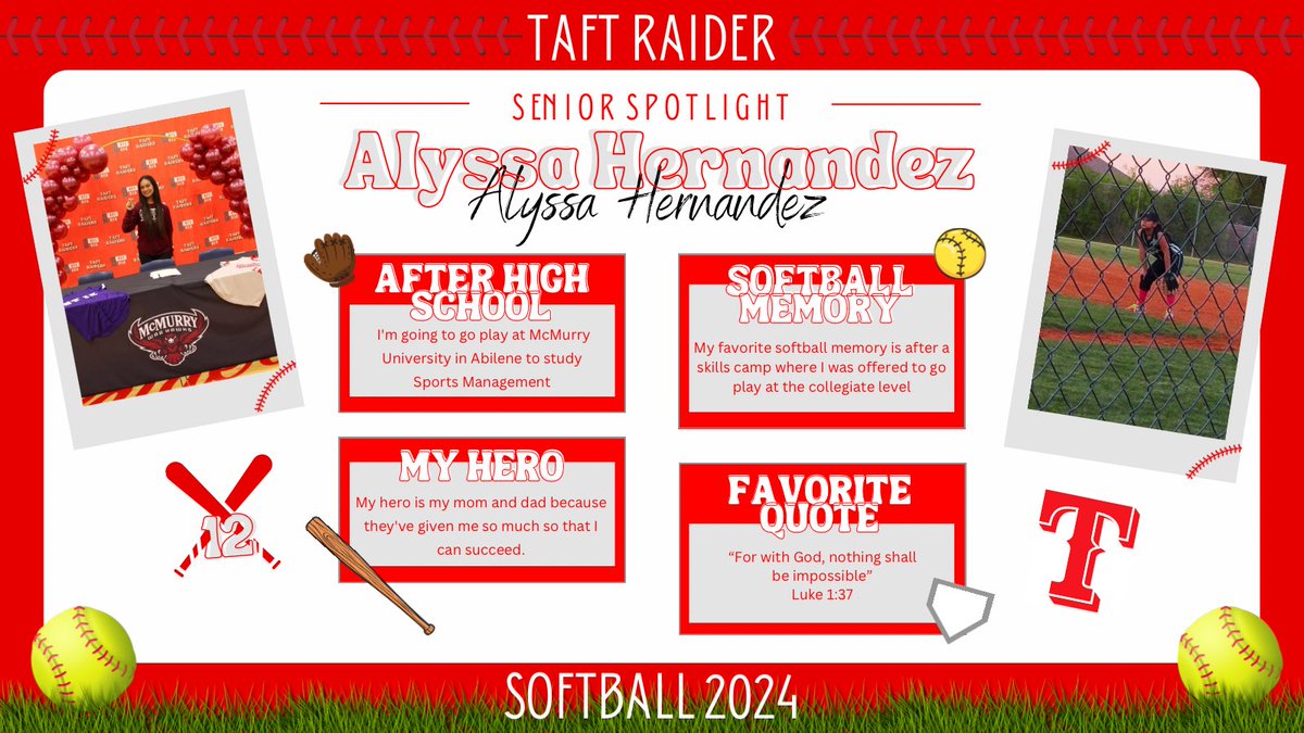 Next up on our 
⭐️⭐️⭐️SENIOR SPOTLIGHT⭐️⭐️⭐️ 
                   Is Alyssa Hernandez