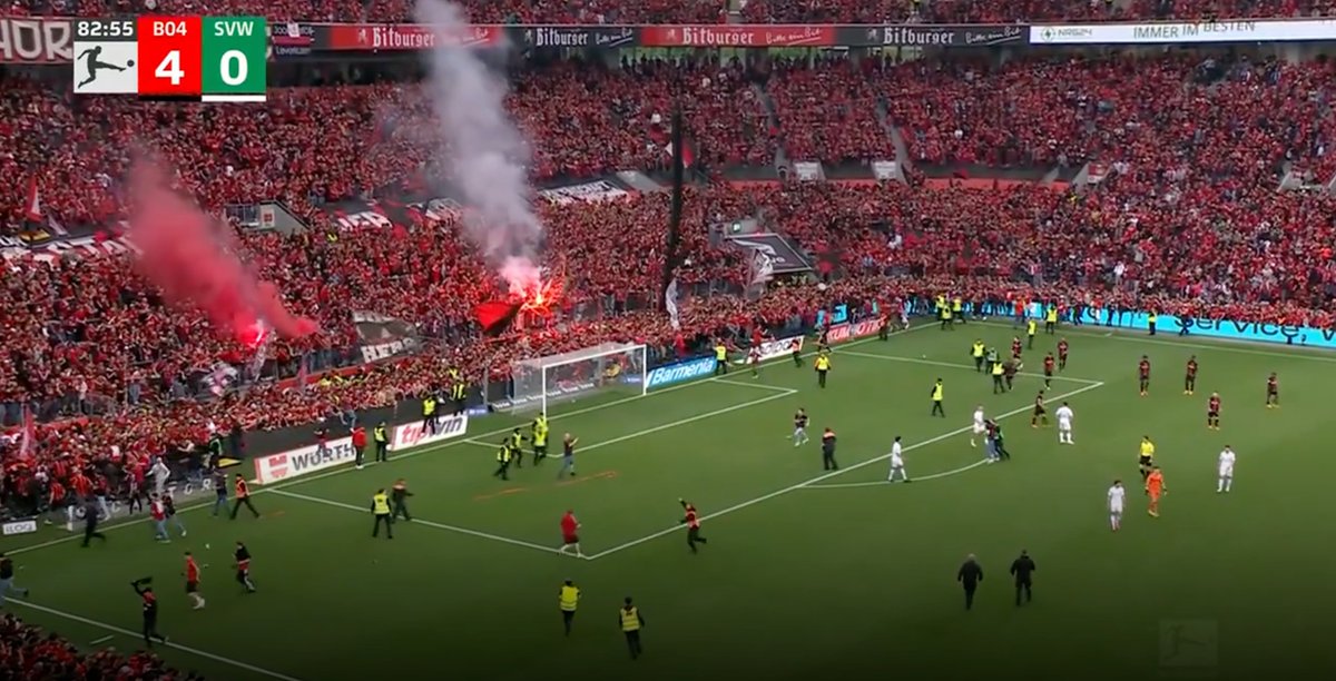 Leverkusen game is lit. They're AMPED to win that first league title.