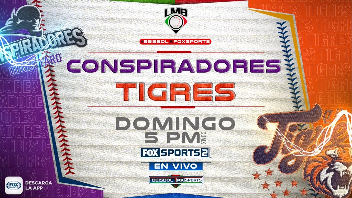 Los Conspiradores inician su camino en la LMB y se enfrentan a los Tigres en #BEISBOLxFOXSPORTS ⚾ @ConspiradoresQr 🆚 @tigresqroficial Domingo 5PM CDMX en vivo por @FOXSportsMX 2️⃣