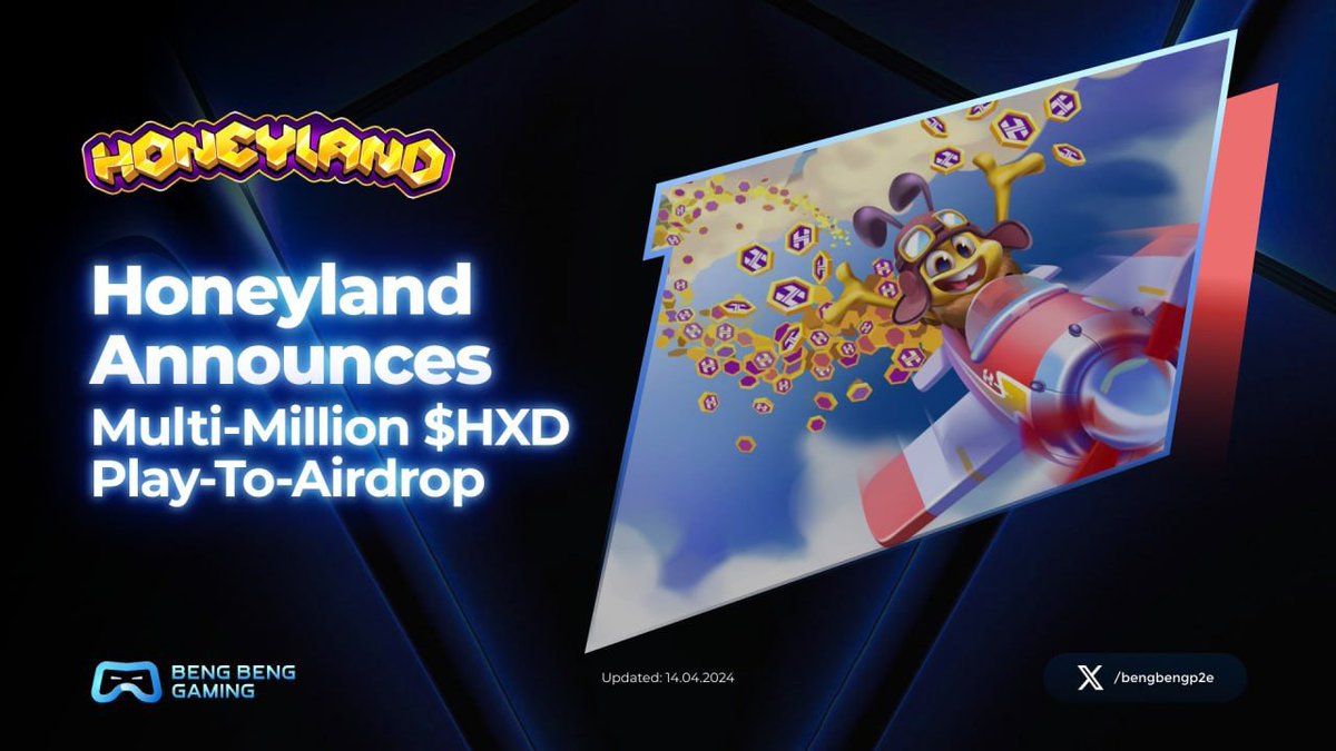 🎉HONEYLAND ANNOUNCES MULTI-MILLION $HXD PLAY-TO-AIRDROP🎉 🚀 Exciting news from @PlayHoneyland. They've just announced a multi-million $HXD Play-To-Airdrop event 🚀Players have until May 31st to rack up points by playing the mobile game, referring friends, and completing…