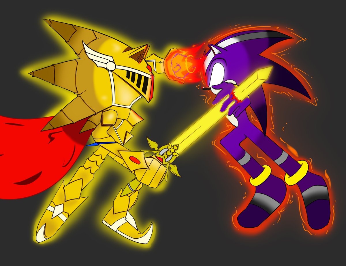 Excalibur Sonic vs Darkspine Sonic.

I took WAY TO LONG to finish this, but at least I liked the results.