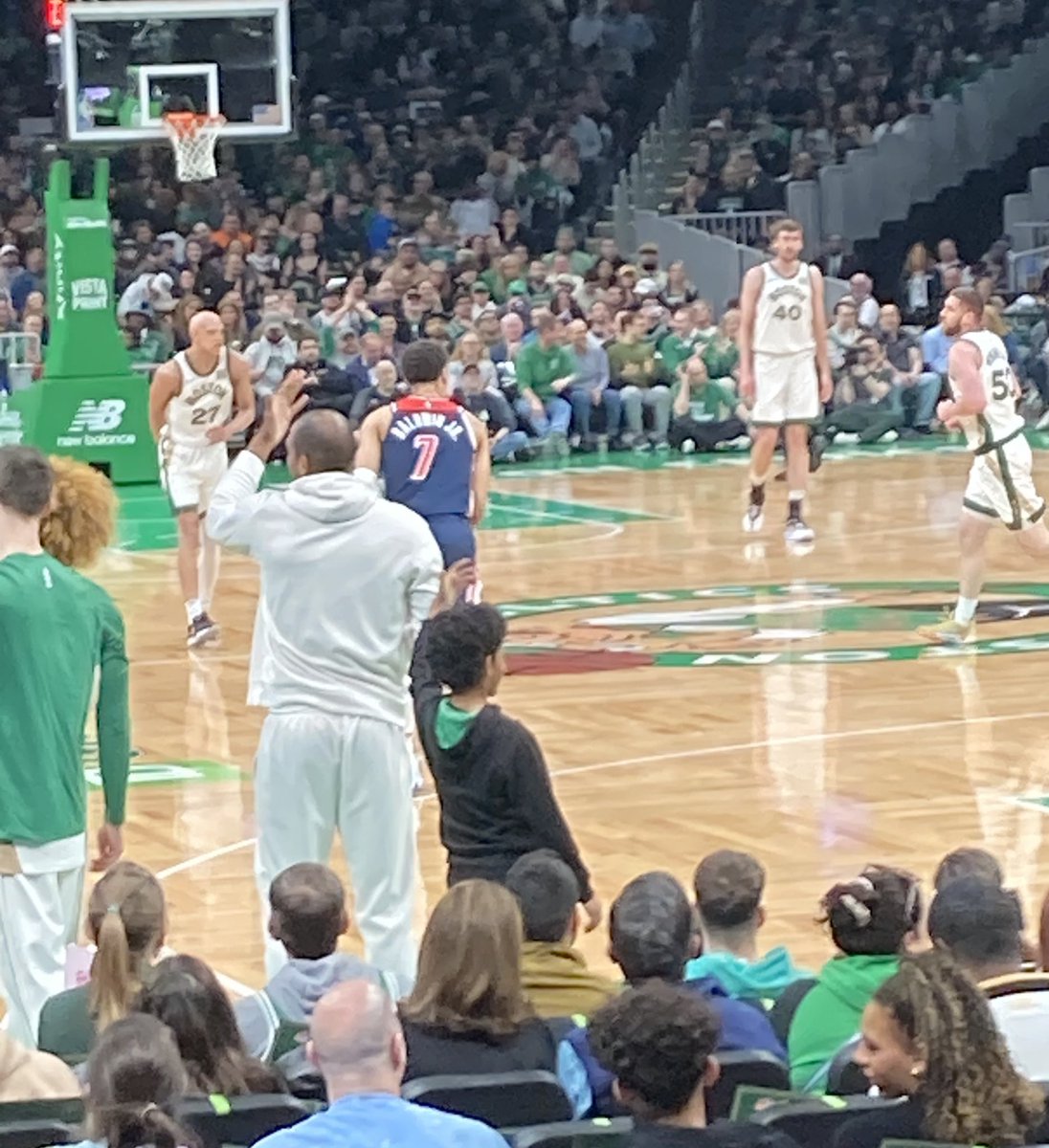 Horford and his son Ean absolutely locked in lol. This was after Svi’s layup.