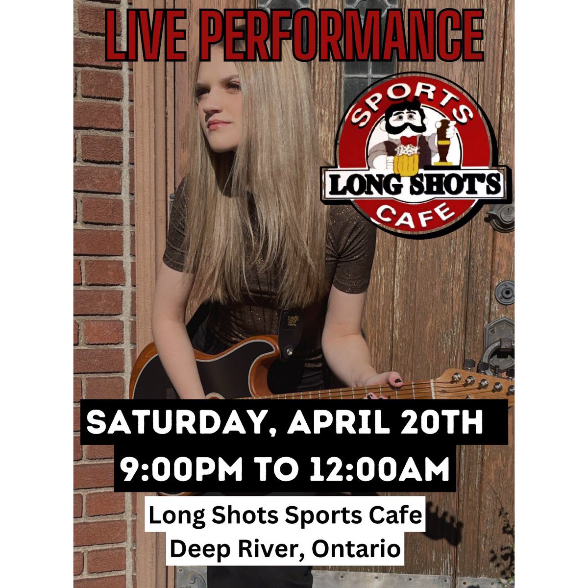 It’s been a while…I’m excited to be back performing LIVE at Long Shots Sports Cafe in Deep River this Saturday, April 20th from 9:00pm - 12:00am!🤘 Hope to see you there 🖤