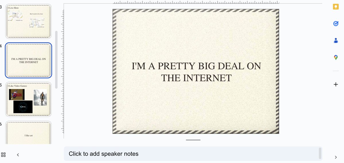 found a slideshow I made when I was 15. nothing has changed