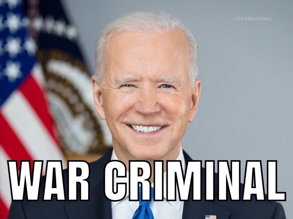 @WhiteHouse #bidenwarcriminal