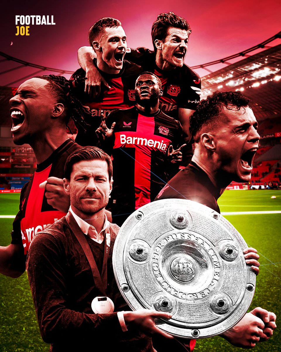 BAYER LEVERKUSEN ARE BUNDESLIGA CHAMPIONS FOR THE FIRST TIME IN THEIR 120-YEAR HISTORY!!!! 🏆 They absolutely thump Werder Bremen 5-0 to get the party started 😎