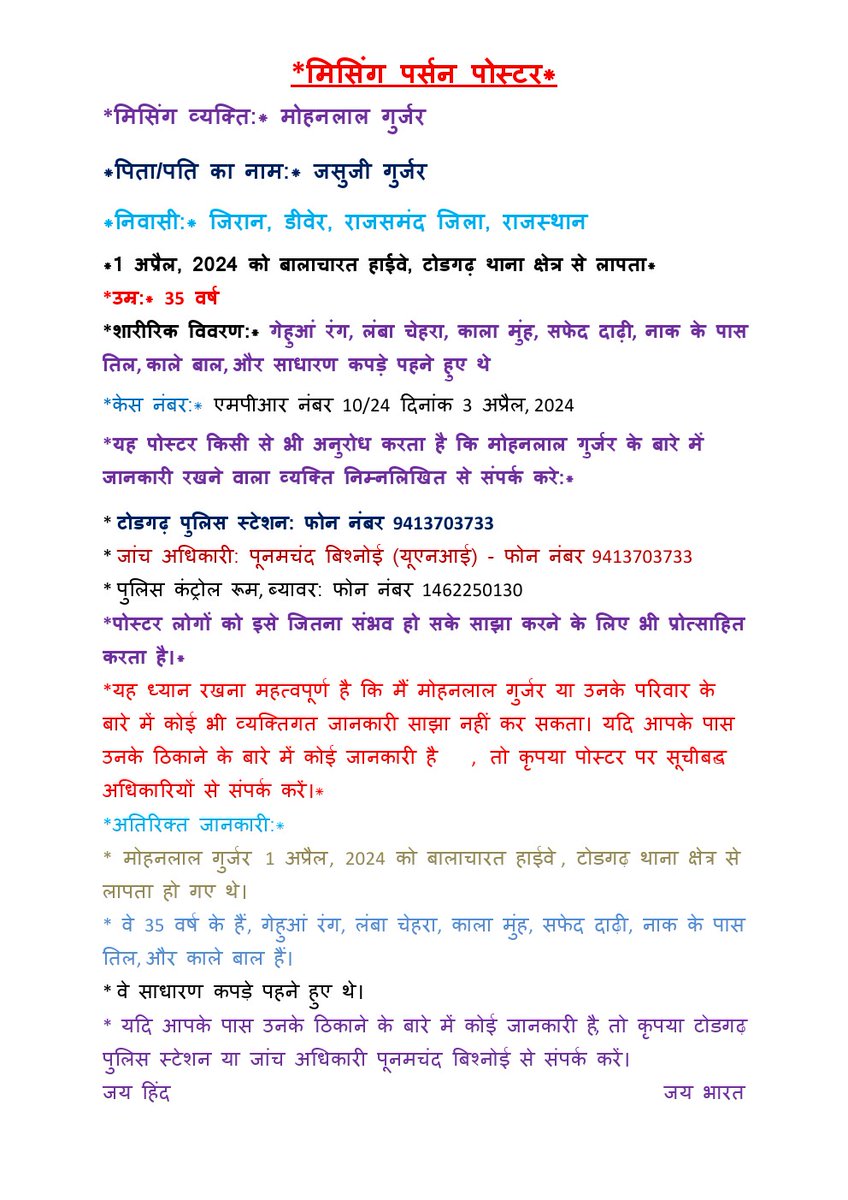 <a href="/RajCMO/">CMO Rajasthan</a>; <a href="/RajsamandPolice/">Rajsamand Police</a>, <a href="/DineshMNIPS1/">Dinesh MN IPS</a>,<a href="/rahulprakashIPS/">Rahul Prakash, IPS</a>, <a href="/AjayLamba_IPS/">Ajay Pal Lamba IPS</a>, <a href="/DmRajsamand/">Rajsamand District Collector</a>, <a href="/CMHelpdesk/">Rajasthan CM Helpdesk</a> <a href="/RajCMO/">CMO Rajasthan</a> <a href="/PHEDRajasthan/">PHED</a>