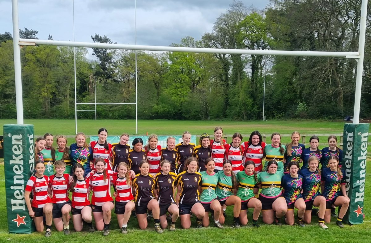 A combined @DidcotRUFC @NewburyRFC and Wallingford side played in a series of 10 a side games hosted by @GoBRFC today