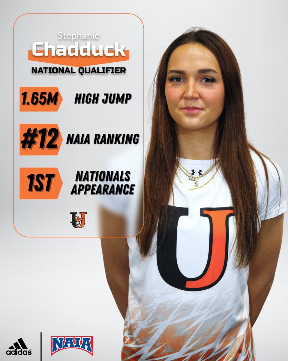 🚨FIRST-TIME QUALIFIER🚨

First-year Stephanie Chadduck etches her name into the NAIA Nationals Qualifier list with a PB jump of 1.65m (5’5”) at the USD Early Bird🔥⚔️

#UJTFXC #JimmiePride #GoJimmies #NAIA